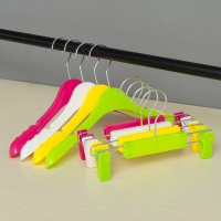 衣架裤挂多彩儿童塑料服装店裤夹童装衣架裤架