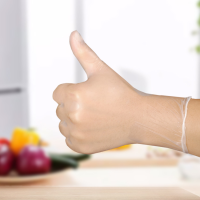 手套女乳胶pvc橡胶防护按摩100只一次性盒装手套足疗50-餐饮美容|加厚PVC50只盒装特大号XL