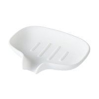 日本导流式香皂盒沥水硅胶肥皂盒家用创意浴室洗漱台防滑排水皂托|白色
