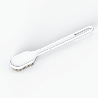 搓澡神器后背洗澡刷搓背浴刷沐浴刷搓澡巾长柄刷子擦背软毛不求人|白色长36cm]