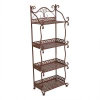 铁艺置物架落地层架隔断创意书架客厅浴室厨房夹缝收纳储物架子|四层黑色