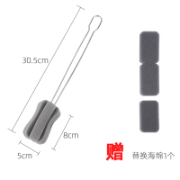 洗杯子神器洗杯刷奶瓶清洁刷长柄无死角的海绵小刷子水杯茶渍涮子|不锈钢长柄1只装