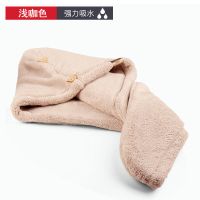 洗擦头包头吸水浴帽双层加厚长发短发女速干巾|[单条]浅咖色 [加厚双层]送发带
