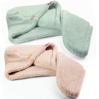 洗擦头包头吸水浴帽双层加厚长发短发女速干巾|[两条]茶绿+浅咖 [加厚双层]送发带