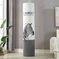 圆形柜机格力美的海尔布艺空调罩套立式圆|素色斑马-高弹全包 美的制冷王/美的fun星/M刻