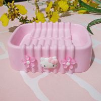 创意卡通可爱肥皂盒 浴室卫生间香皂盒皂盘架塑料香皂盒置物盒|KT水晶花款