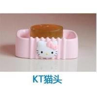 创意卡通可爱肥皂盒 浴室卫生间香皂盒皂盘架塑料香皂盒置物盒|粉猫头款一个