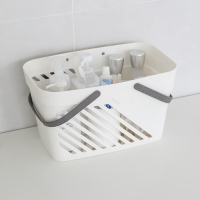 镂空塑料手提沐浴篮 浴室洗漱收纳篮 沥水手提洗澡篮子 学生浴筐