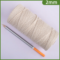 棉绳diy手工编织粗棉线捆绑细绳子包粽子的粽线专用工具滚边绳|2mm粗200米长