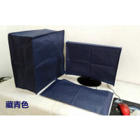 台式电脑罩 防尘套罩19-27寸主机键盘液晶显示器罩盖布防尘套|3件套（主机+显示器+键盘） 22英寸