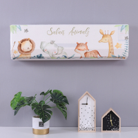 空调罩挂机防尘罩格力美的定制海尔布艺空调套防尘罩挂式卧|深灰色全包---动物乐团 1.5P86*23*30cm(2件元)