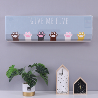 空调罩挂机防尘罩格力美的定制海尔布艺空调套防尘罩挂式卧|桔红色全包防尘---猫爪 1.5P86*23*30cm(2件元)