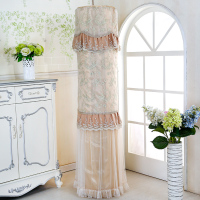 送遥控器罩格力i铂i酷柜机专用空调罩套立式圆形圆柱防尘罩|丝路花雨米色全包 科龙海信