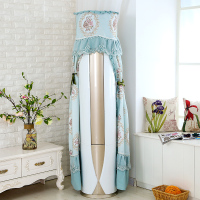 送遥控器罩格力i铂i酷柜机专用空调罩套立式圆形圆柱防尘罩|一枝独秀蓝色开机不取 格力I酷I铂