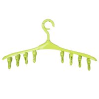 衣架衣撑内衣撑子塑料多功能家用衣服袜子夹子|[4个装]绿色
