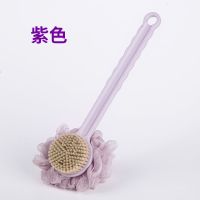 搓背神器洗澡巾沐浴花球浴刷用品洗澡刷子成人搓泥不求人擦背后背|1把装紫灰色(优质品)