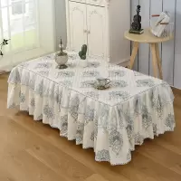 茶几桌布茶几罩套长方形布艺餐桌垫客厅家用台布盖布防尘罩茶几布|发财树绿色 60*120*40cm