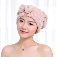 加厚长短吸水包头巾速干干发巾发不掉毛浴帽擦头发可爱公主干发帽|公主帽-藕粉