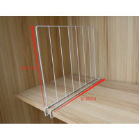 衣柜分层隔板隔断衣柜隔板分隔栏竖隔板柜子衣服整理收纳神器|白色小号1.8-2.0厚板通用