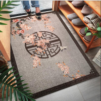 地毯脚垫新中式防滑水洗可入户门厅玄关圈地垫门垫定制裁剪pvc丝
