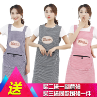 拉链口袋围裙马甲罩衣护衣反穿衣h肩带宽肩带棉布透气工作服厨房