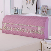 弹力全包床头罩床头套防尘罩1.5m床1.8m床简约现代欧式实木保护套|花香紫色 2米[高度60厘米以内可用]