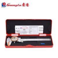 广陆四用带表游标卡尺0-150/200/300/500/600 高精度 不锈钢耐腐蚀 闭式刻线0-200_0.02mm