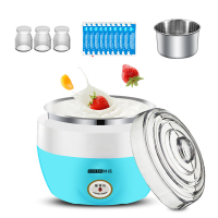 家用酸奶机自制酸奶机1l不锈钢内胆玻璃分杯菌粉可选|不锈钢+10菌粉+3个分杯(尝鲜款)