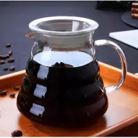 咖啡壶耐热玻璃手冲过滤杯云朵壶分享壶加热冲泡壶咖啡杯子套装|450ml咖啡壶