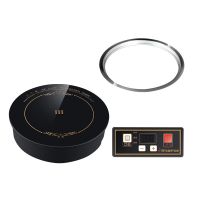 圆形火锅电磁炉商用大功率嵌入式线控触摸酒店火锅店专用|面板直径288MM单机+平钢圈 嵌入式线控