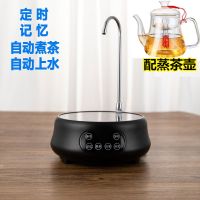 电陶炉茶炉迷你煮茶炉家用静音无幅射光波炉煮茶器保温铁壶|黑色自动上水款+蒸茶壶