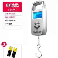 50kg坏了换新机usb充电称重手提电子称商用迷你便携式厨房弹簧秤|手提秤电池款银色