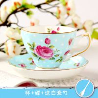 欧式骨瓷咖啡杯套装下午茶具创意陶瓷英式红茶杯碟套装家用|蔷薇记忆.繁花(杯+碟+勺)
