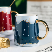 北欧ins风陶瓷杯子创意可爱少女个性潮流水杯带盖咖啡杯马克杯