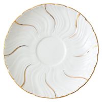 陶瓷咖啡杯套装简约欧式小奢华家用英式下午茶杯茶具优雅高档杯碟|水纹：单碟