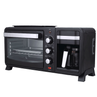 多功能三合一神器早餐机多士炉家用吐司机面包小烤箱热牛奶咖啡机|升级版早餐机+70件套+披萨盘(送烤盘+考网）