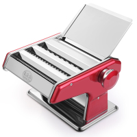 俊媳妇家用小型压面机多功能手摇面条机手工做面机手擀面制面机|2016全新升级加厚三刀[中国红]