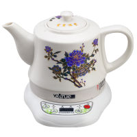 陶瓷电热水壶家用烧水壶电热智能保温开水壶全瓷烧水热水壶电水壶|变色牡丹智能壶