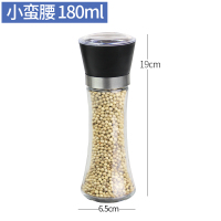 304不锈钢黑胡椒研磨器 花椒海盐绿豆小米磨碎器 厨房调味瓶罐|pp盖陶瓷芯小蛮腰(颜色随机)