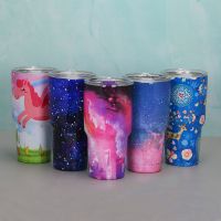 食品级304不锈钢保温杯双层真空保冷杯星空冰霸杯咖啡杯啤酒杯