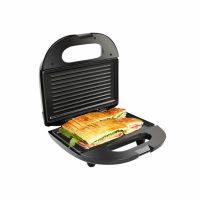 三明治机早餐机帕尼尼机烤面包片机吐司机家用煎蛋煎牛排双面加热|不锈钢条纹款