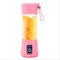 充电式榨汁机多功能便携家用小型迷你学生炸果机手动榨汁机压汁器|升级款充电榨汁机玻璃杯身粉色