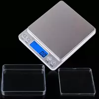精准厨房秤家用电子称0.01g天平珠宝秤迷你克称食物称重烘焙秤0.1|2000克0.1克中文双托盘 不加砝码