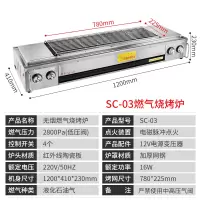 烧烤炉商用燃气烧烤炉摆摊环保无烟烧烤架煤气烧烤炉生蚝面筋|SC-03(200)