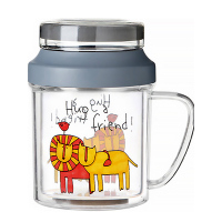 带把双层马克杯防烫隔热泡茶杯咖啡杯创意个性潮流玻璃杯子