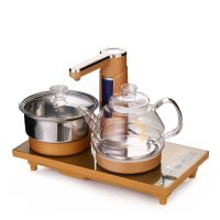 智能家用电热水壶全自动上水保温壶玻璃泡茶壶不锈钢烧水壶煮茶器|自动金色单玻璃壶（高端款）