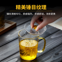咖啡玻璃杯创意个性潮流杯子带盖勺马克杯家用加厚玻璃茶杯