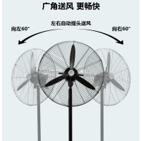工业风扇落地扇强力大功率工厂电风扇烧烤壁挂立式摇头商用牛角扇