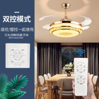 变频风扇灯隐形现代简约吊扇灯餐厅卧室房间带电风扇吊灯客厅家用