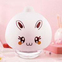 空气加湿器卧室静音办公室家用车载净化增湿气喷雾创意迷你香薰灯|粉红兔 [配]电源线+棉棒2根+香薰精油1瓶